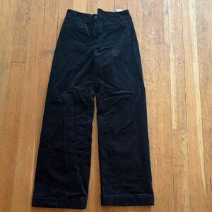 Anthropologie Woman’s Black Corduroy Wide-Leg Pants